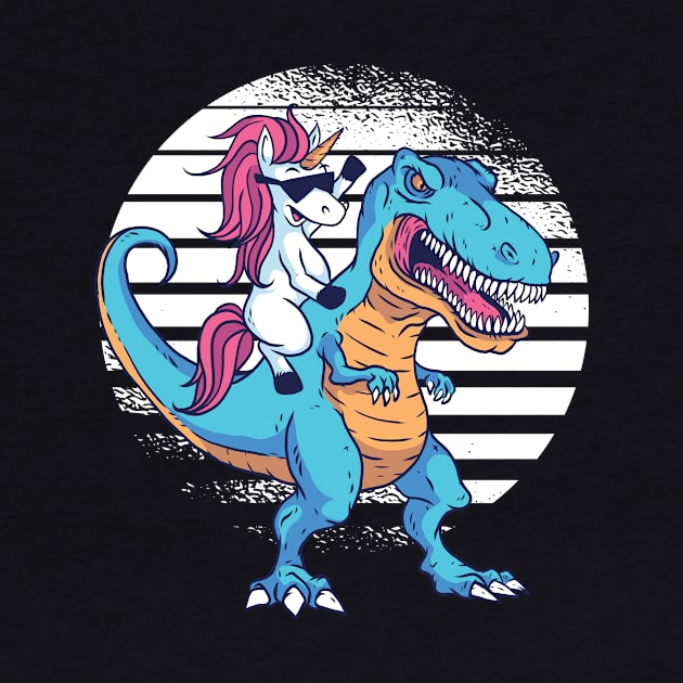 UNICORN cute T-REX dinosaur funny by Midoart